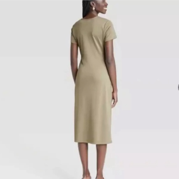 A New Day Women's Midi Ruched Knit Bodycon Dress - Picture 3 of 9